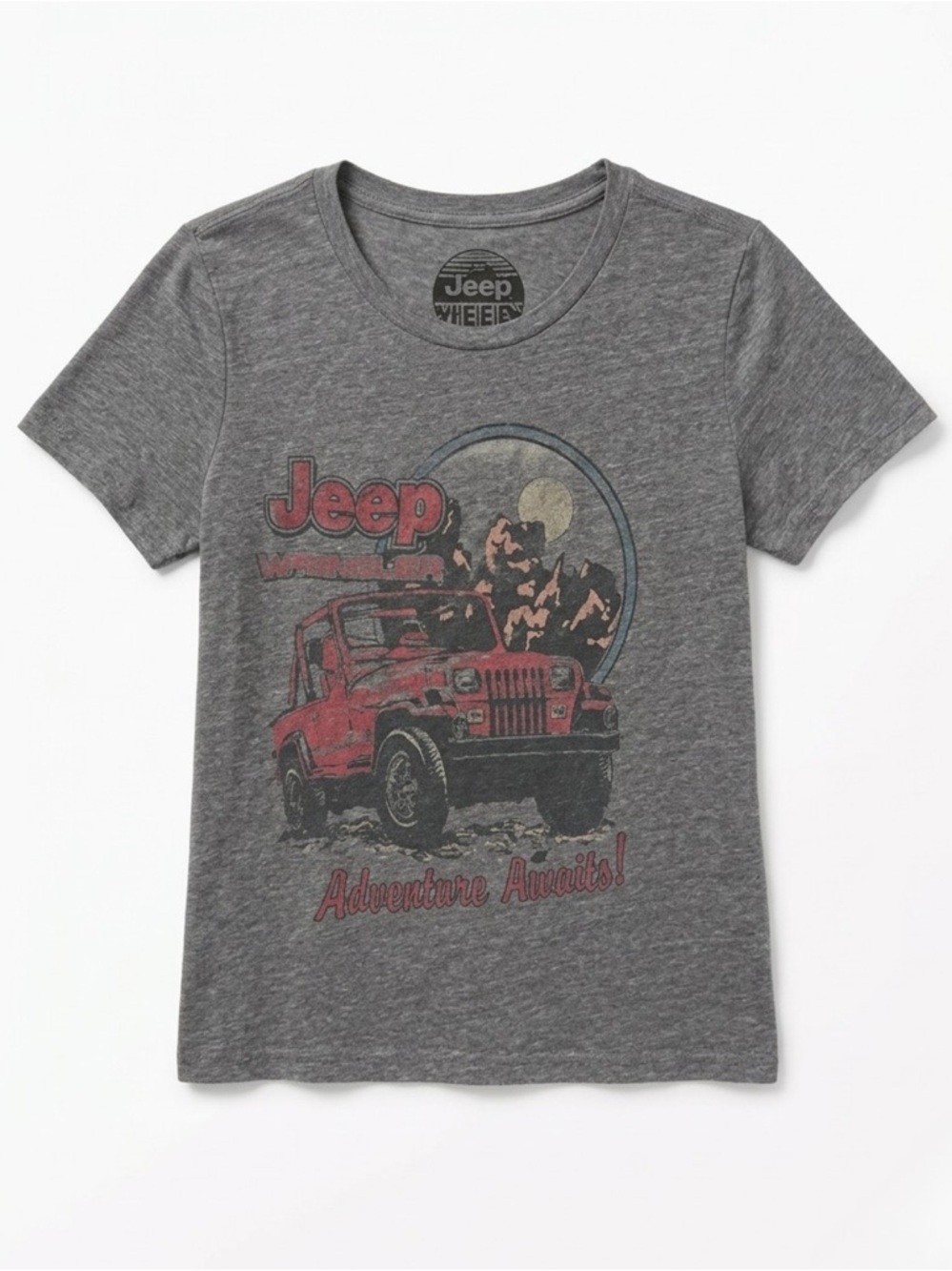 Lucky Brand Jeep Wrangler Adventure More Graphic Tee Gray S